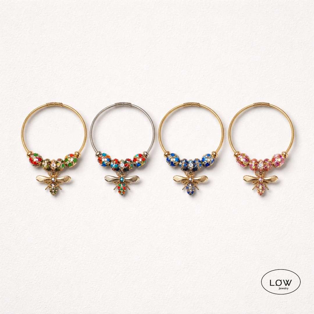 Charms armbĂ„nd Bee Charm Cable Bracelet charmsarmbĂ„nd ferdig fylt ĂW Jewelry