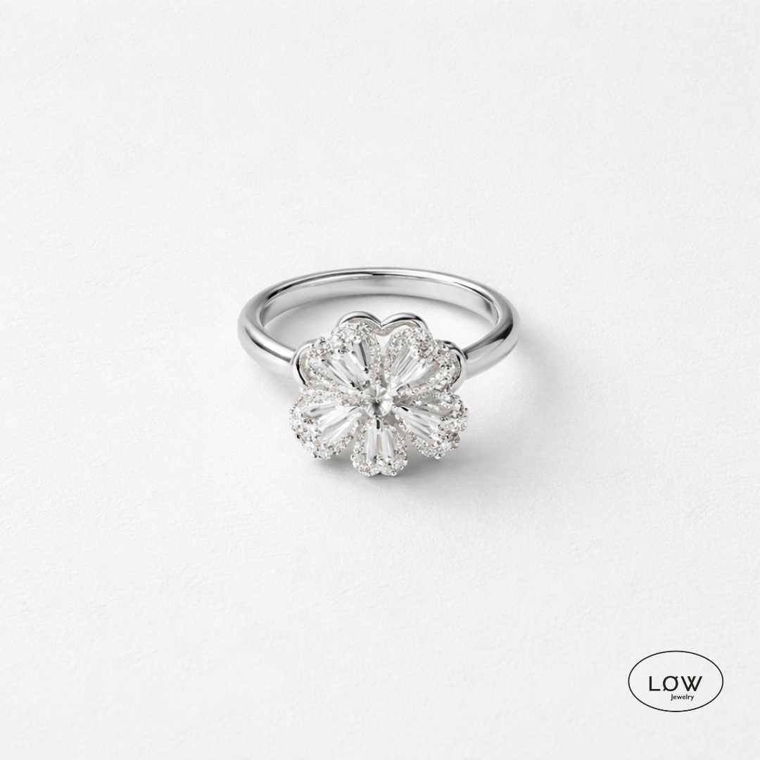Clover Spinner Ring Silver fra LØW Jewelry fidget stressring