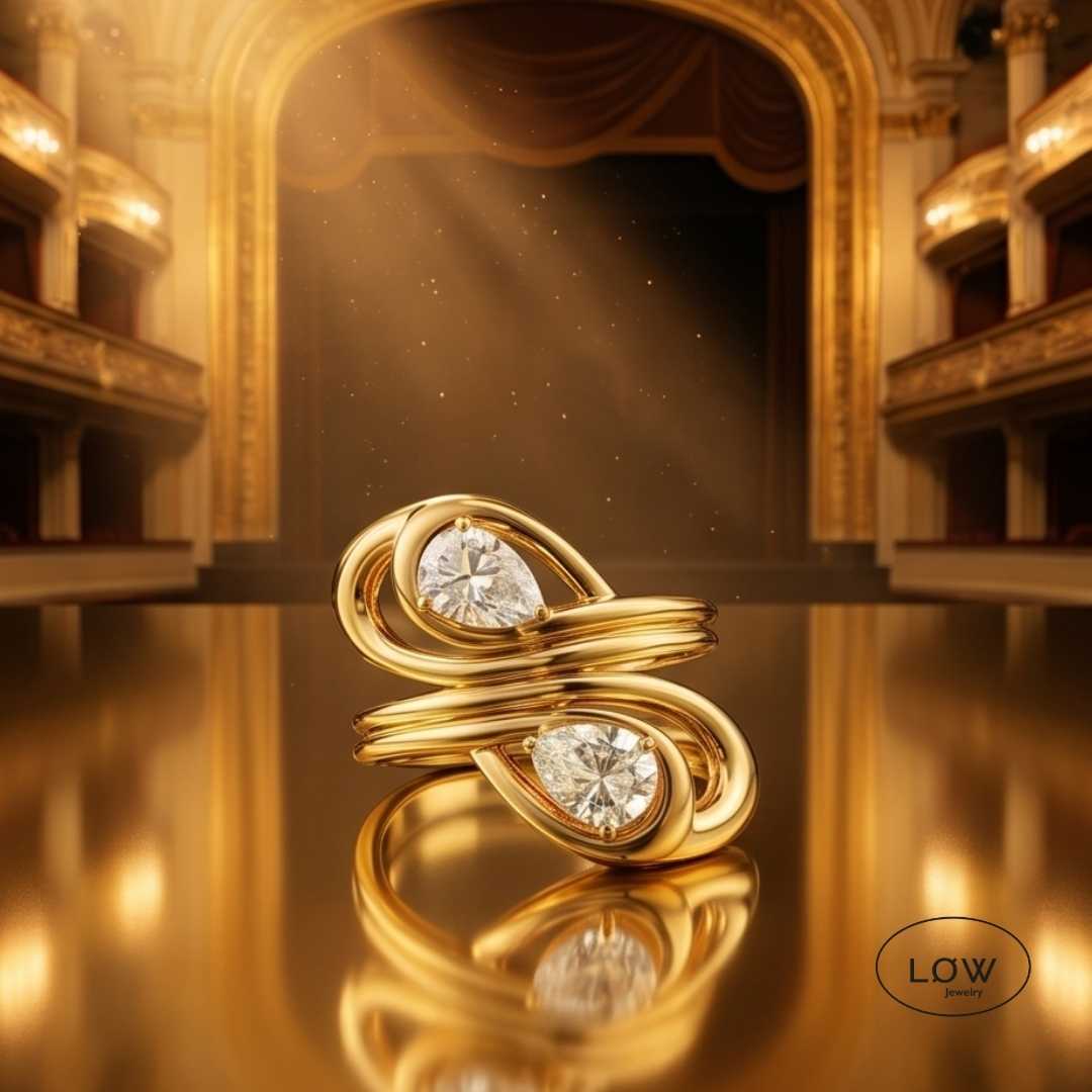 Flowing Zircon Open Ring