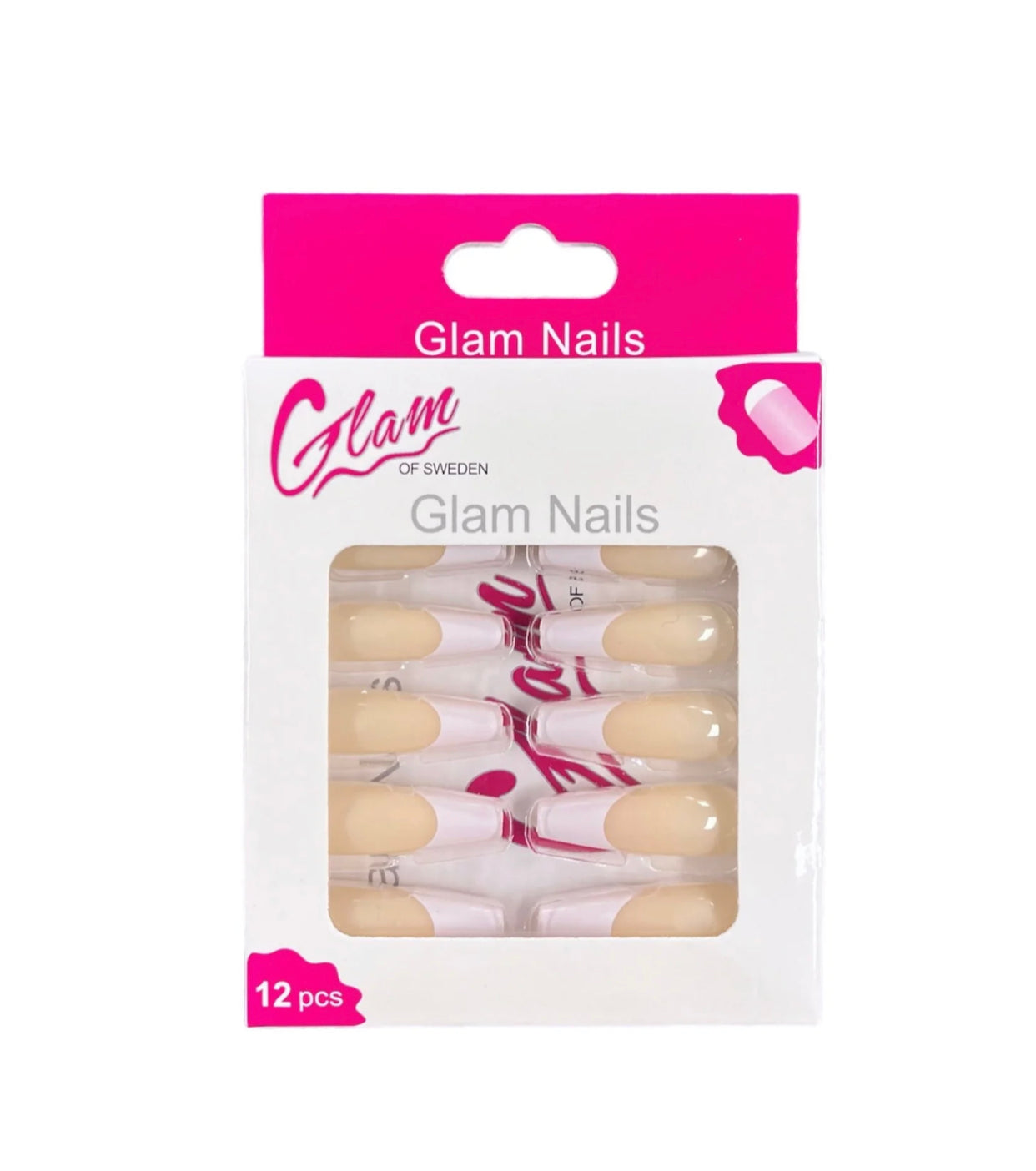 LĂžsnegler ballerina fransk manikyr fra Glam of Sweden