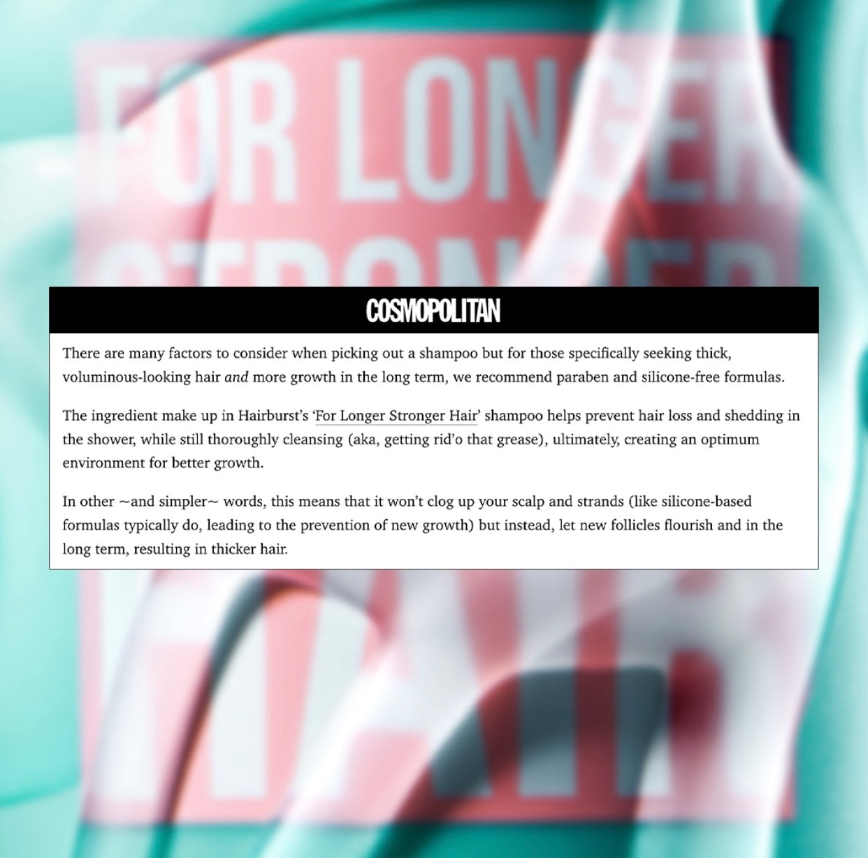 Hairburst Shampoo and Conditioner for Longer Stronger Hair