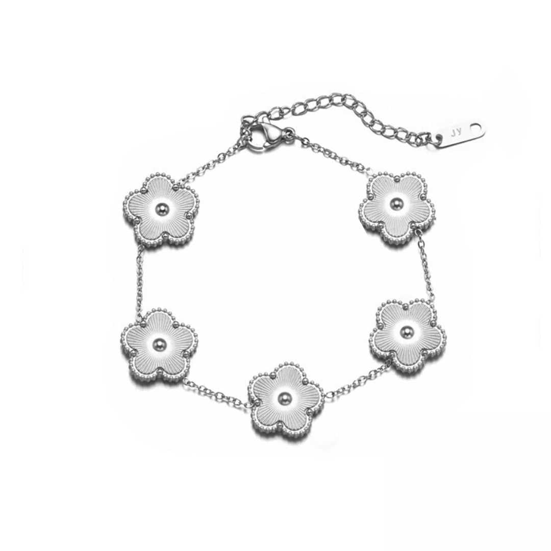 Armbånd Enkel kløver, titanium stål, nikkelfritt, 18K gullbelagt fra LØW
