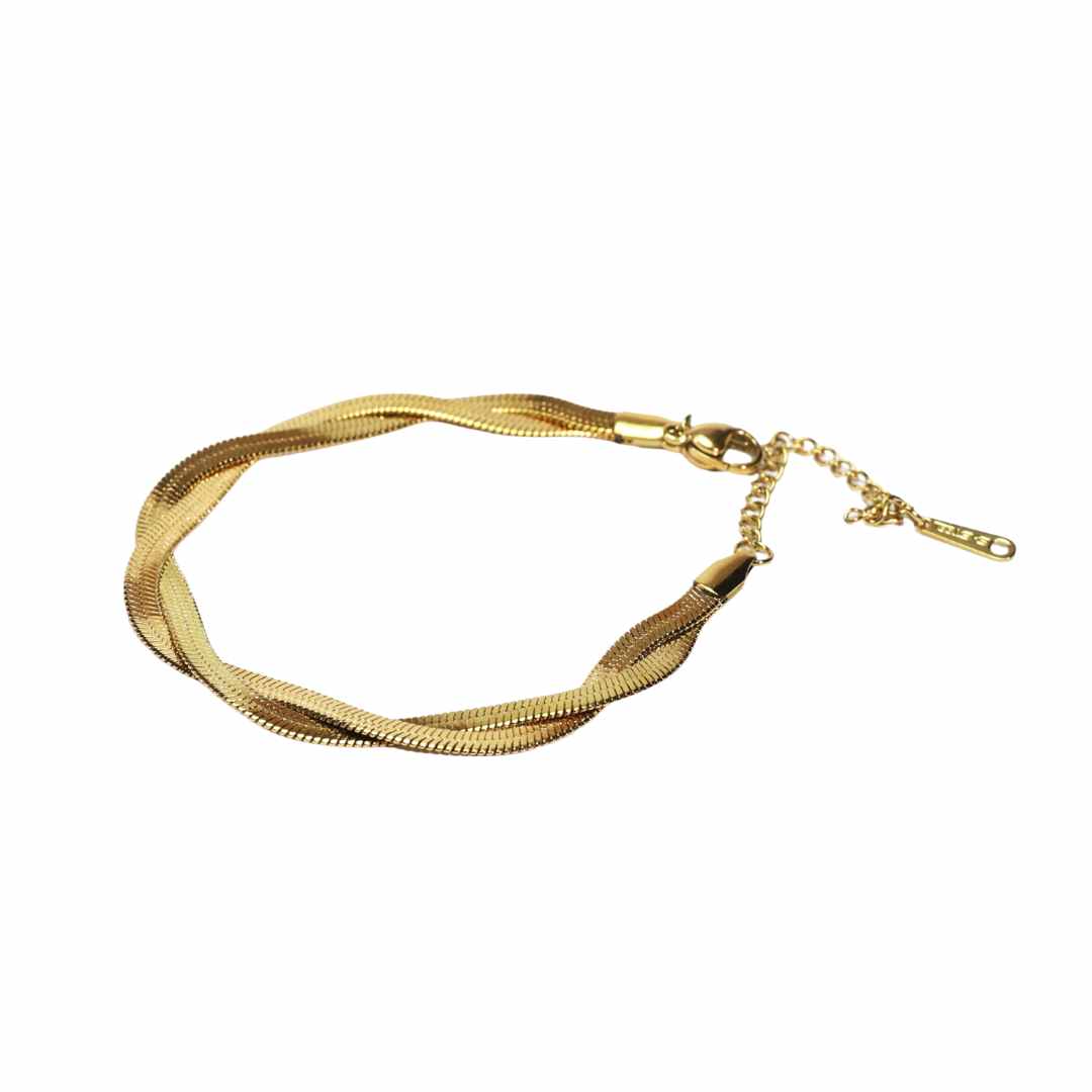 Armbånd Dobbel Lykke – gullbelagt rustfritt stål | LØW Jewelry
