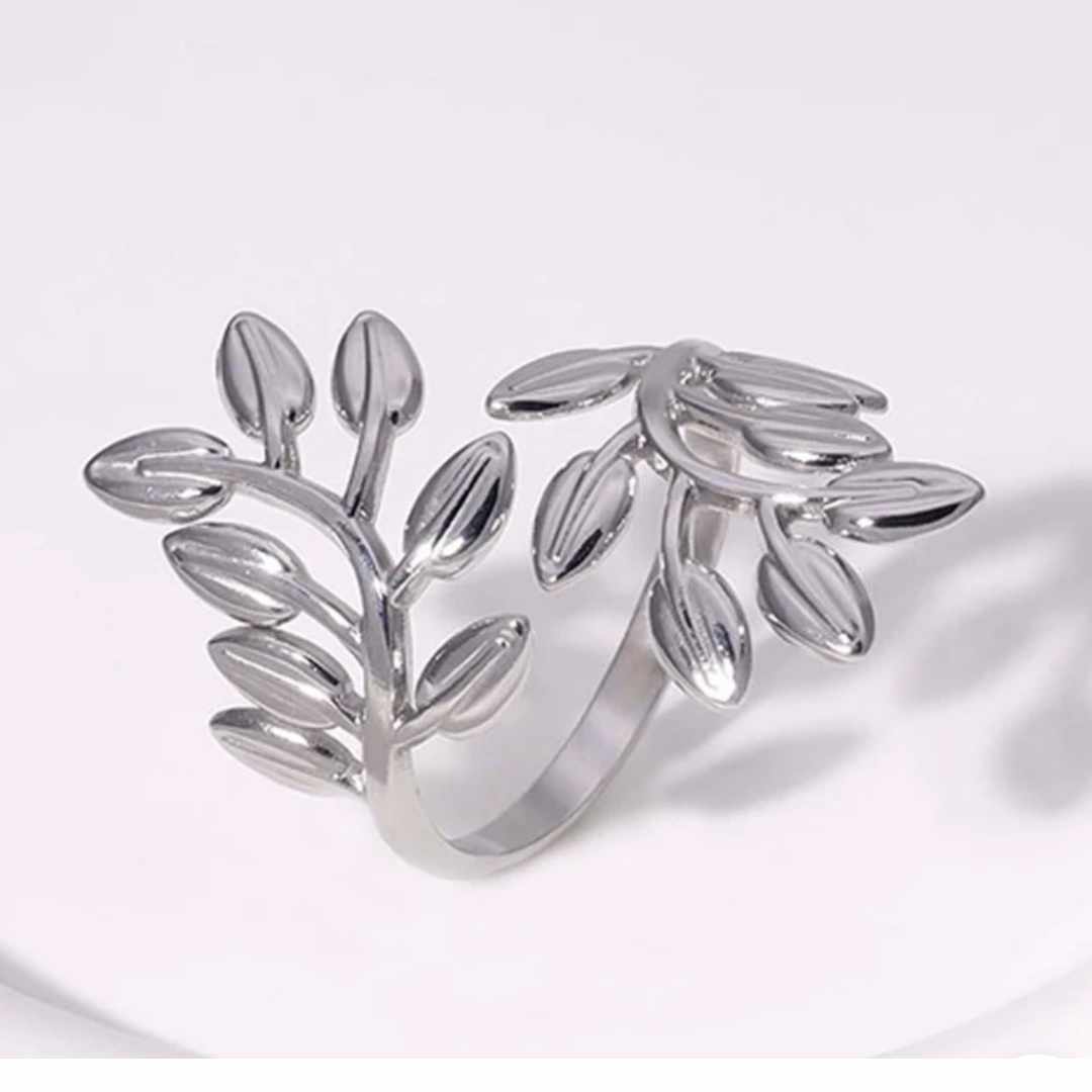 Ring Blader, rustfritt stål, nikkelfritt, 18K gullbelagt fra LØW Jewelry