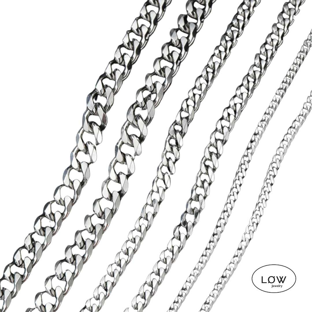 Classic Chain Necklace 3 mm – 18K White Gold