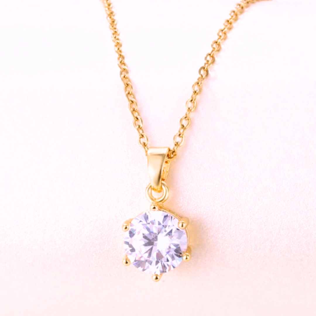 Halssmykke Bling, Titanium stål, nikkelfritt, belagt med 18K Gull fra LØW