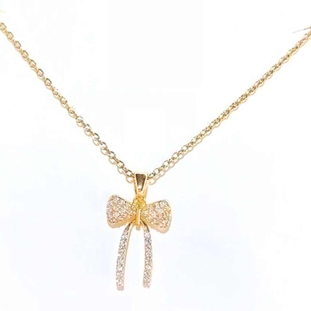 Halssmykke Sløyfe,Titanium stål, nikkelfritt, Belagt med 18K Gull fra LØW