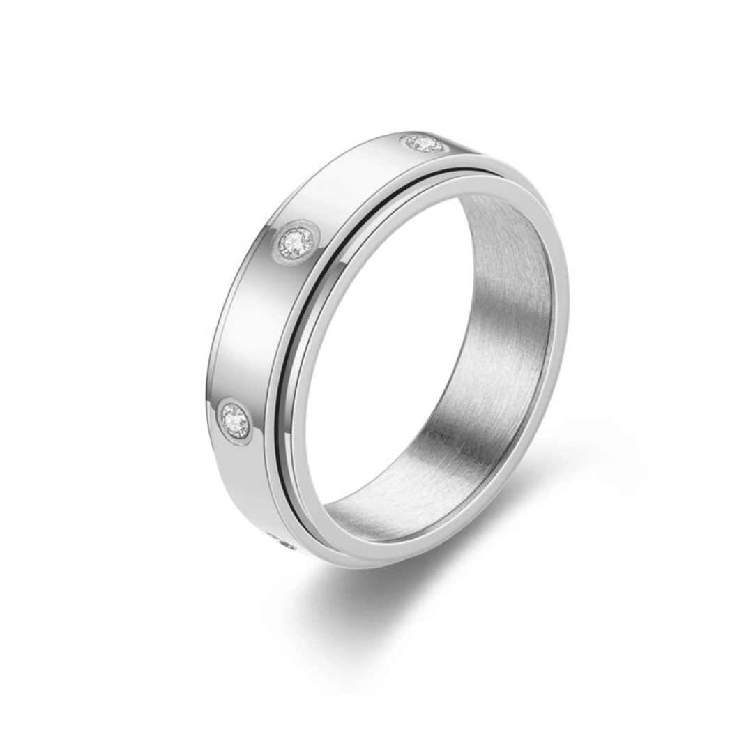 Orbit Stressring – roterbar ring med zircon