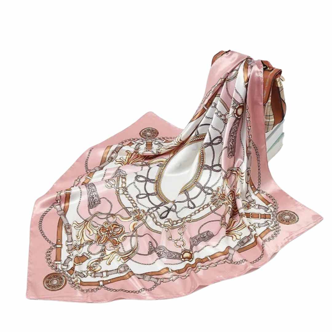 Satin skjerf Leo 90cm x 90 cm LØW