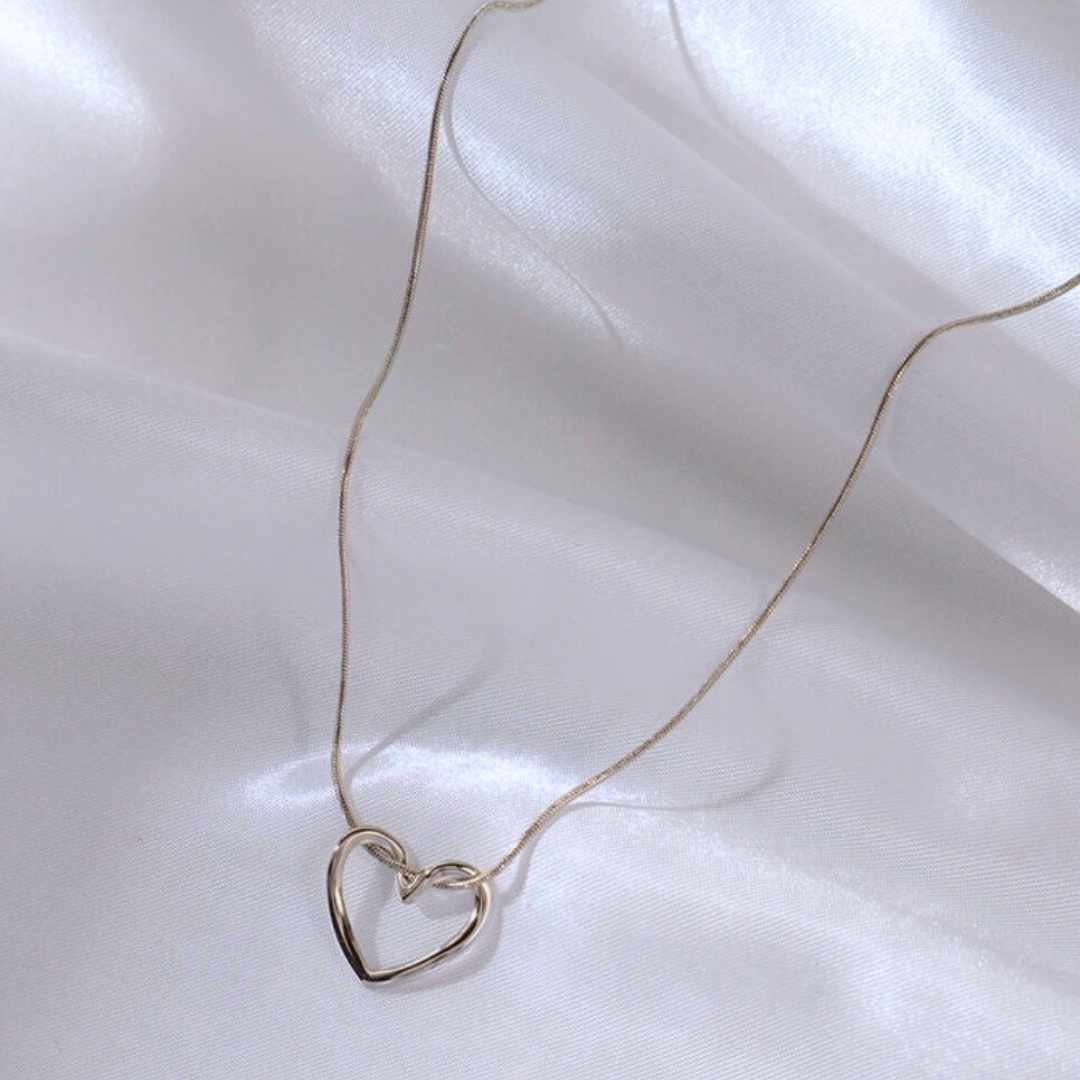 Halskjede Hjerte, rustfritt stål, nikkelfritt, 18K gullbelagt fra LØW