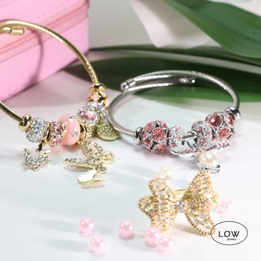 charms armbånd. Komplette ferdig fylte charmsarmbånd LØW Jewelry fra 99,- pr stk