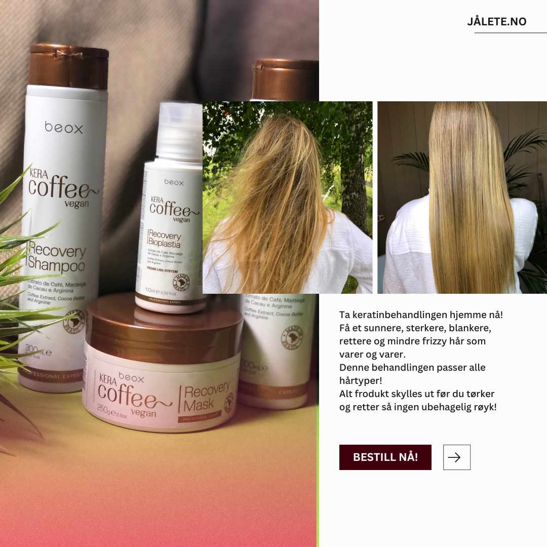 Keracoffee Vegan keratinbehandling – vegansk glatt, blankt og frizzfritt hår i 2026