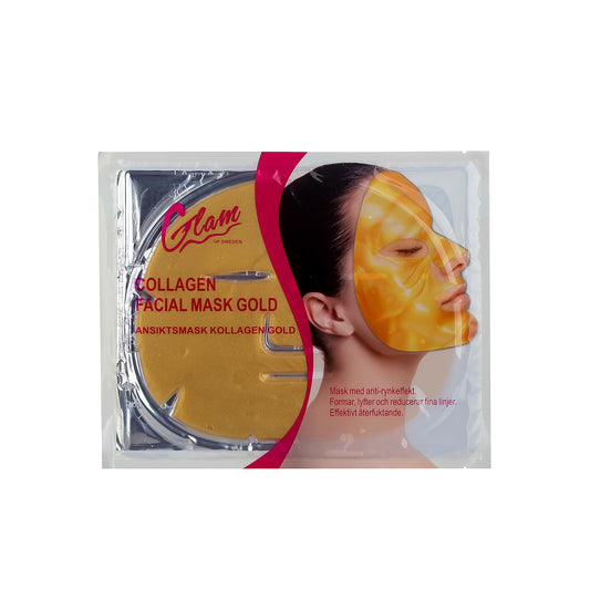Ansiktsmaske gull for å gi din hud fuktighet og lett oppstrammende effekt med collagen.