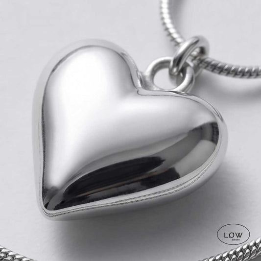 Amour Layered Heart Necklace Silver fra LØW Jewelry