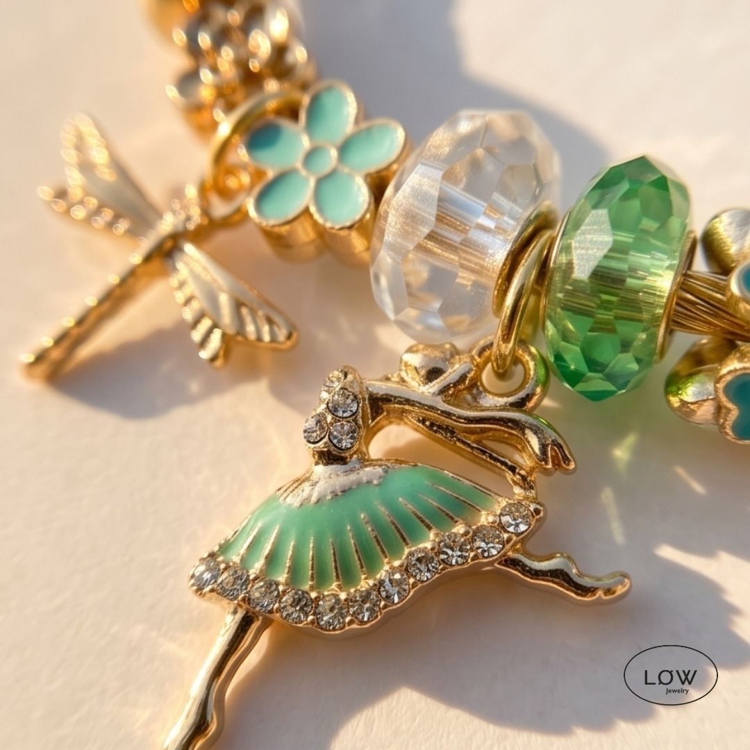 Charms armbånd Ballet Charm Bracelet charmsarmbånd ferdig fylt LØW Jewelry