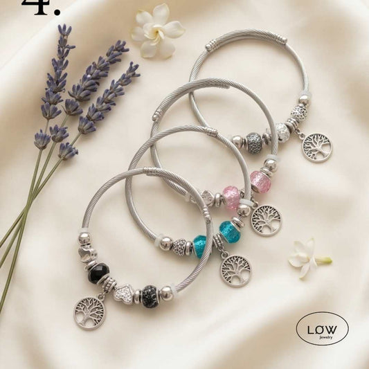 Charms armbånd Tree of Life fesllesbilde alle Tree of Life fargene LØW Jewelry