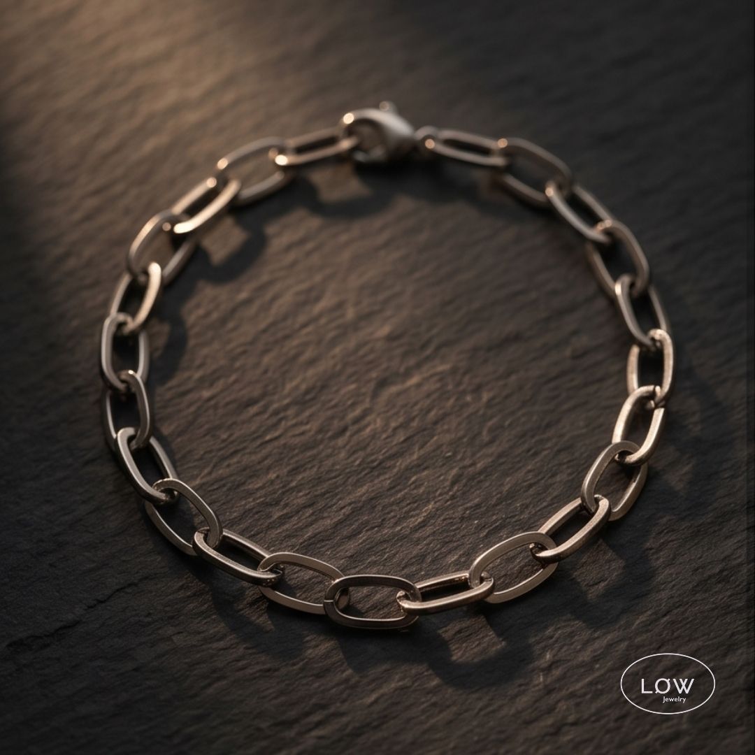 Classic Chain Bracelet Silver fra LØW Jewelry