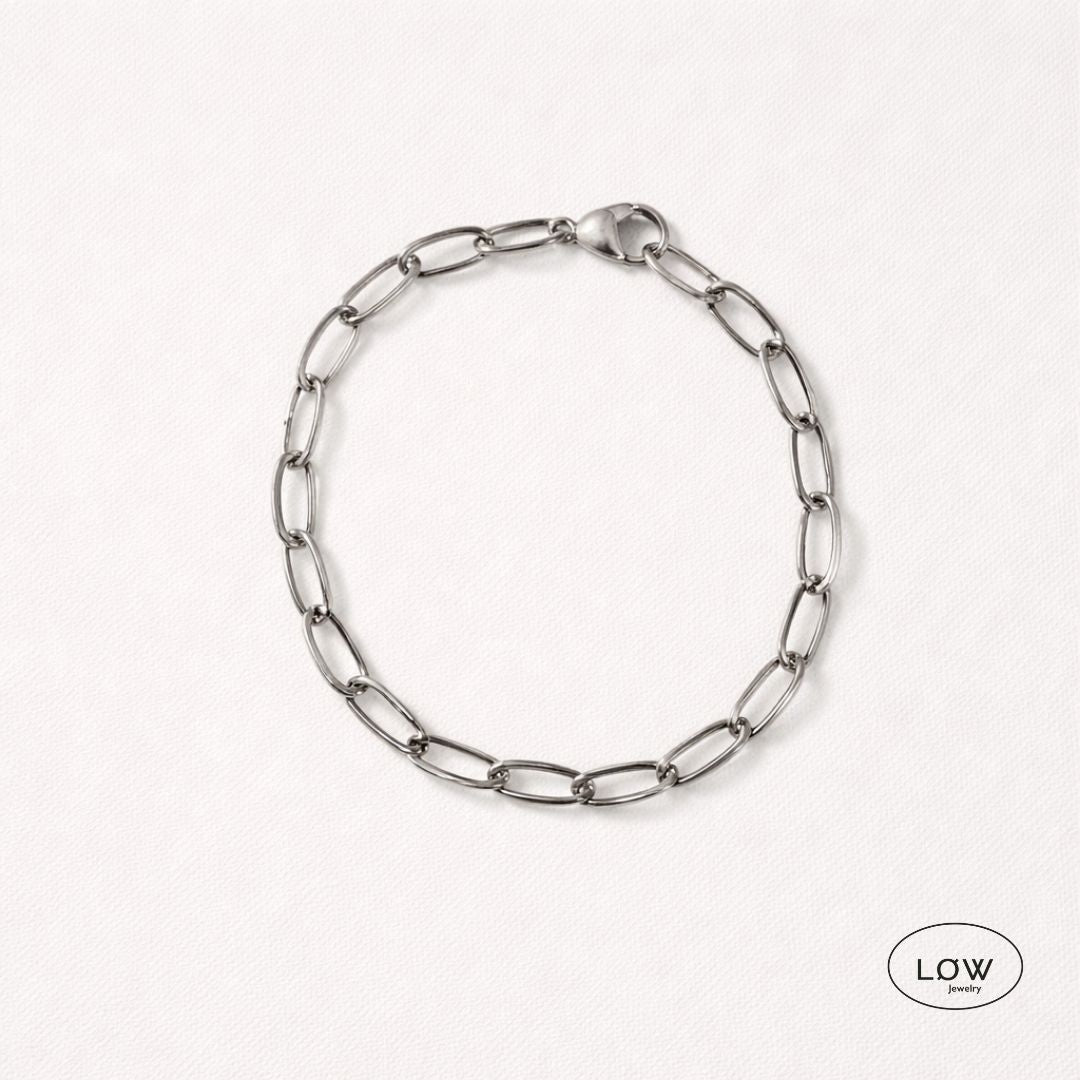 Classic Chain Bracelet Silver fra LØW Jewelry