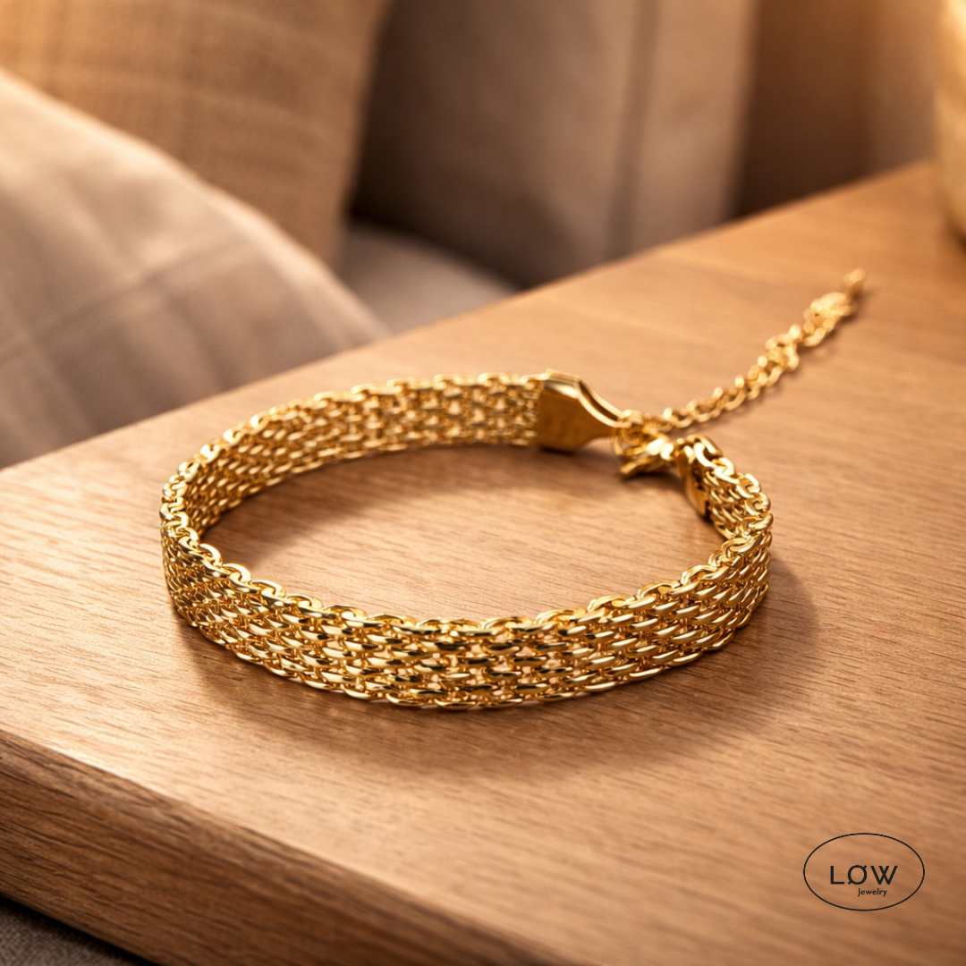 Classic chain Mesh Link bracelet LØW Jewelry