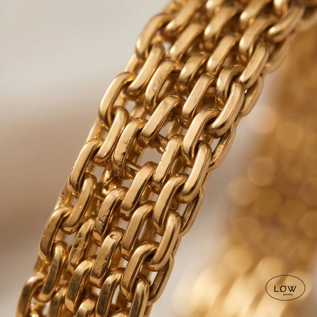 Classic Mesh chain Bracelet armbånd LØW Jewelry