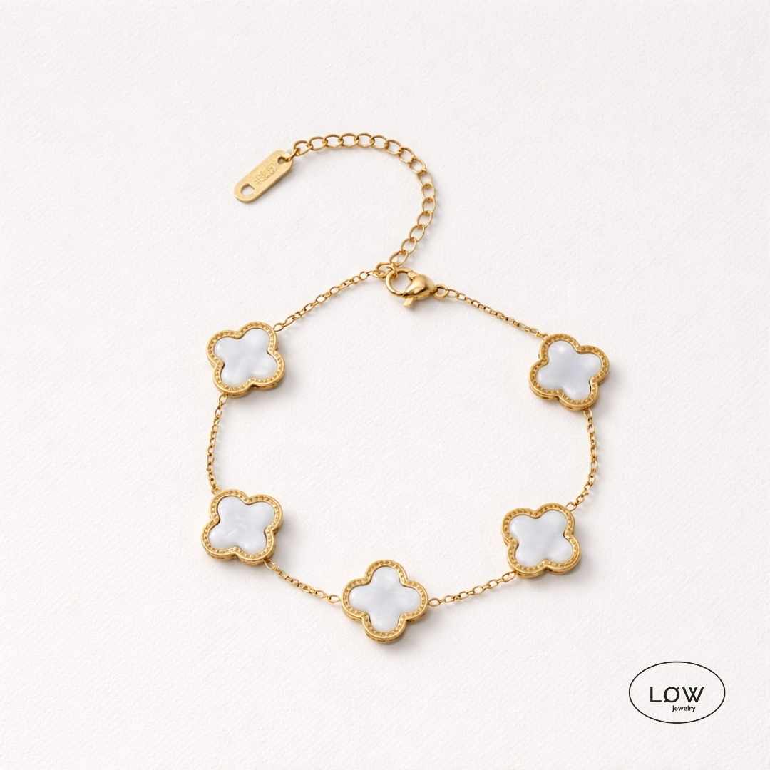Armbånd kløver kløverarmbånd Color Clover Bracelet – 18K Gold fra LØW Jewelry