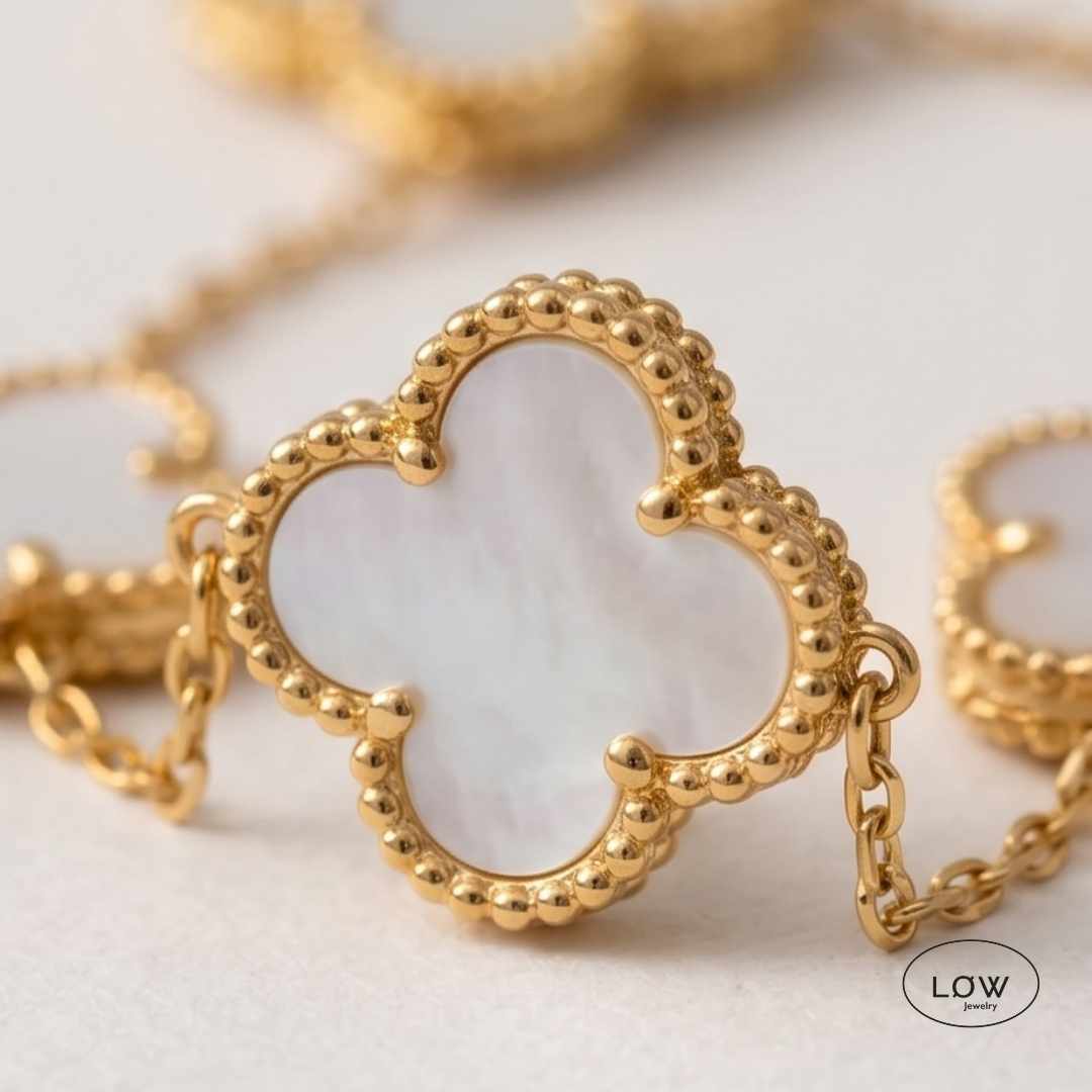 Armbånd kløver kløverarmbånd Color Clover Bracelet – 18K Gold fra LØW Jewelry