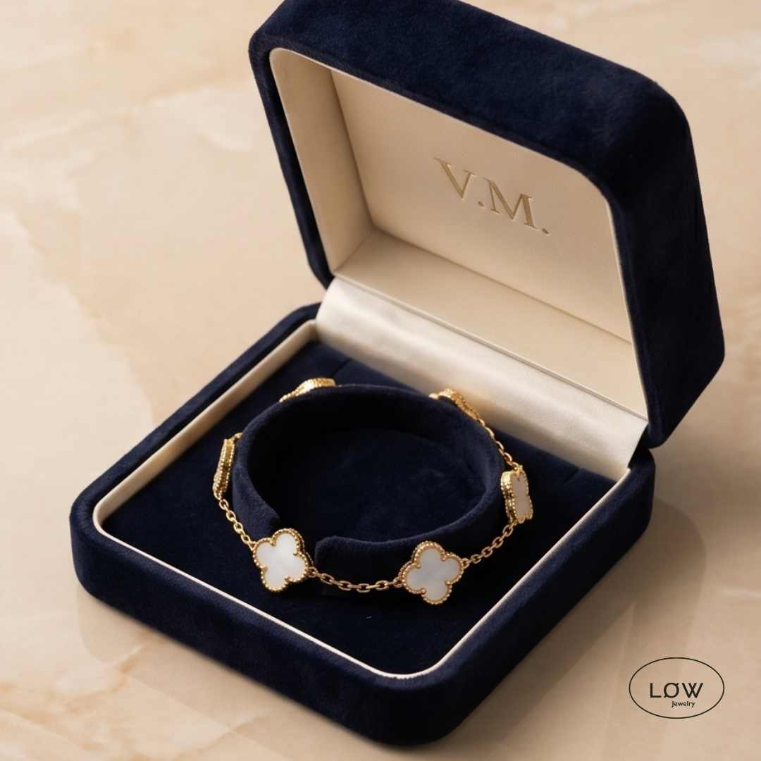 Armbånd kløver kløverarmbånd Color Clover Bracelet – 18K Gold fra LØW Jewelry