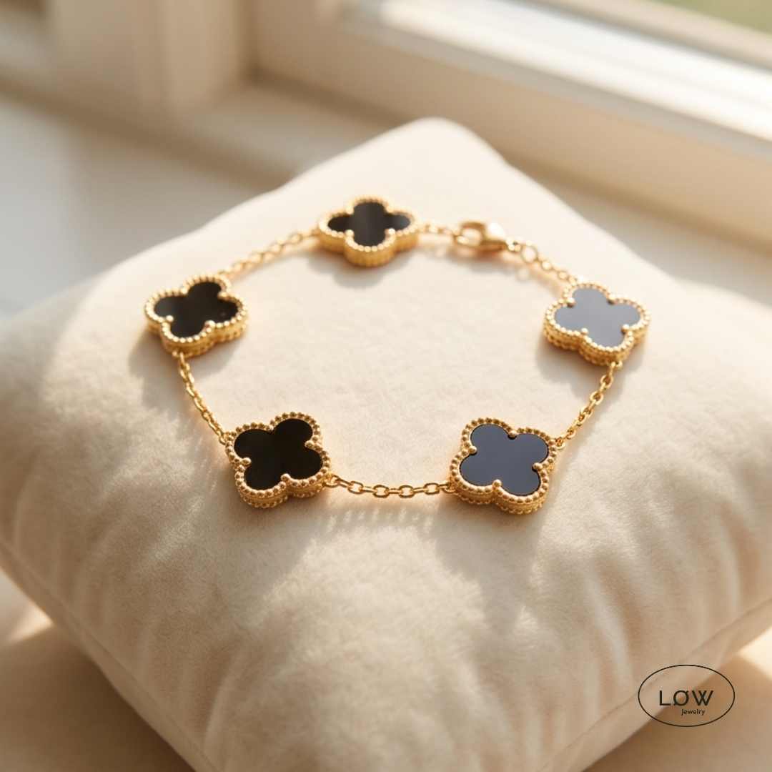 Armbånd kløver kløverarmbånd Color Clover Bracelet – 18K Gold fra LØW Jewelry