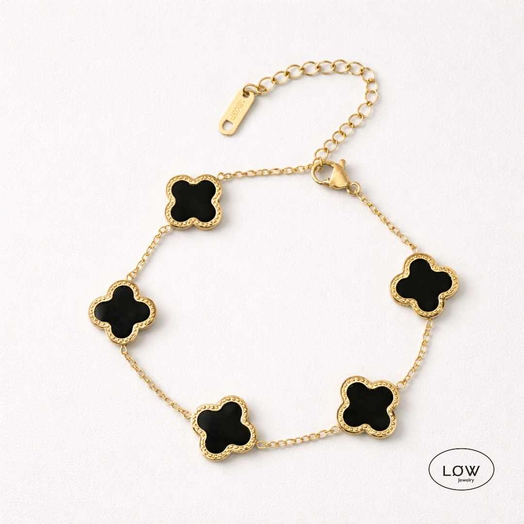 Armbånd kløver kløverarmbånd Color Clover Bracelet – 18K Gold fra LØW Jewelry
