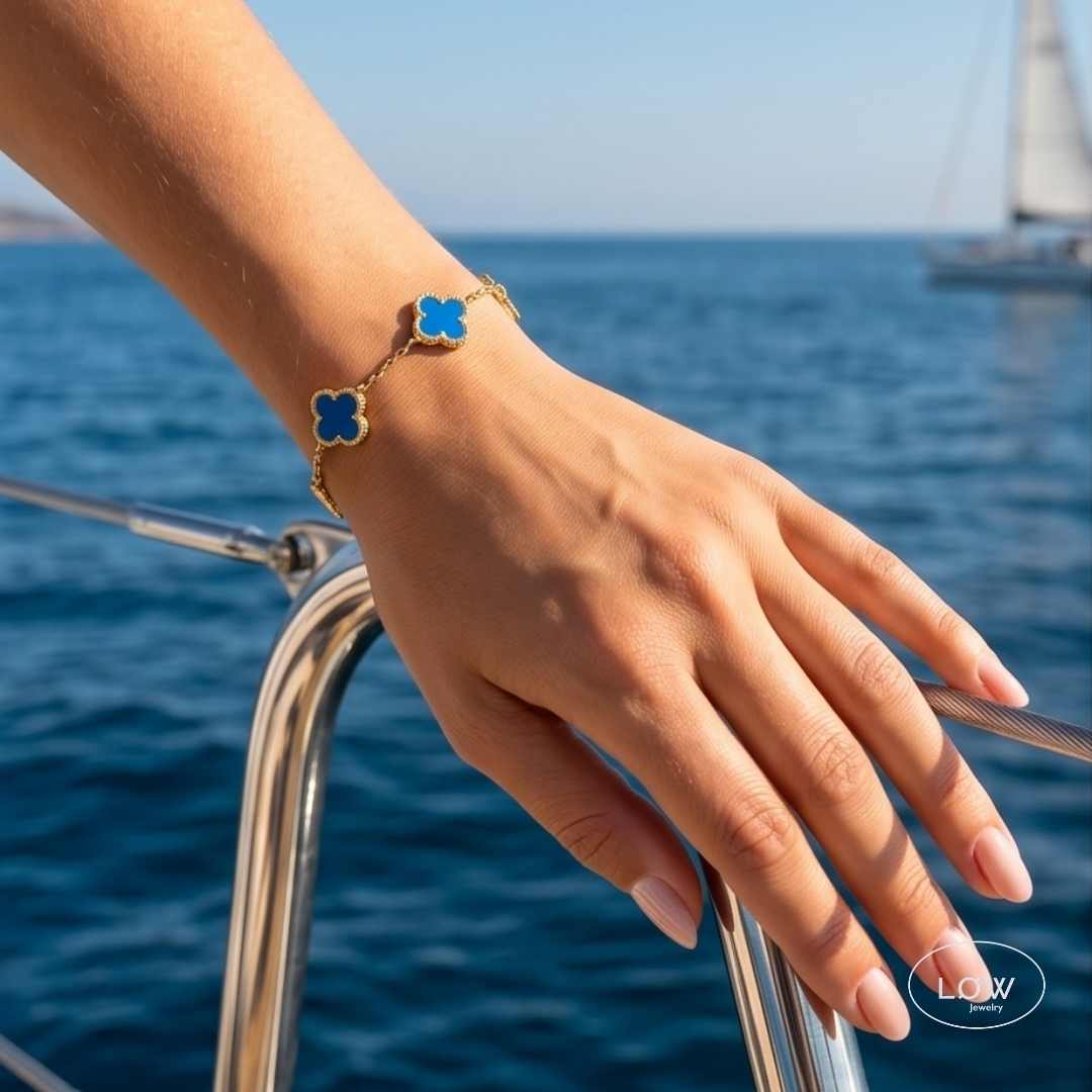 Armbånd kløver kløverarmbånd Color Clover Bracelet – 18K Gold fra LØW Jewelry