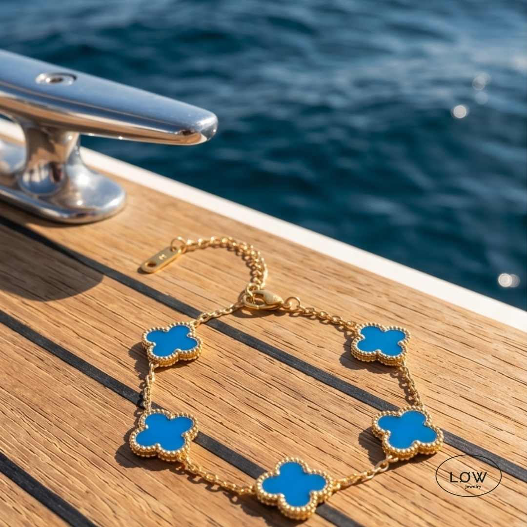 Armbånd kløver kløverarmbånd Color Clover Bracelet – 18K Gold fra LØW Jewelry