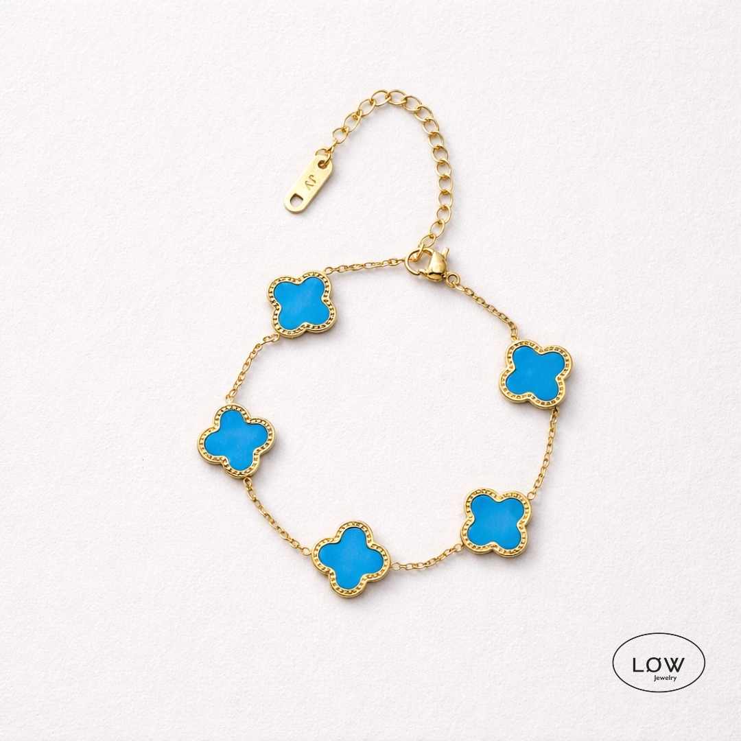 Armbånd kløver kløverarmbånd Color Clover Bracelet – 18K Gold fra LØW Jewelry