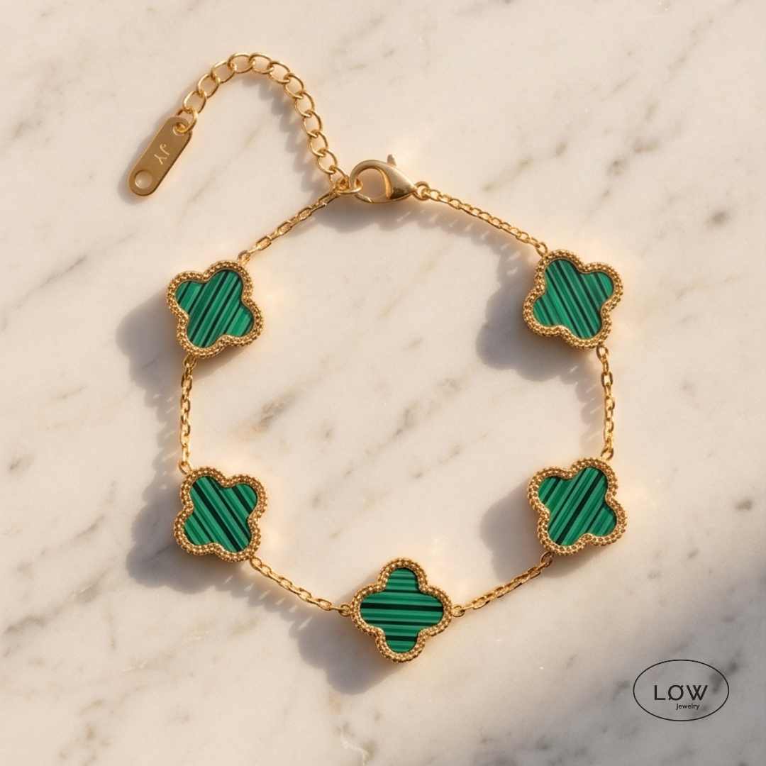 Armbånd kløver kløverarmbånd Color Clover Bracelet – 18K Gold fra LØW Jewelry