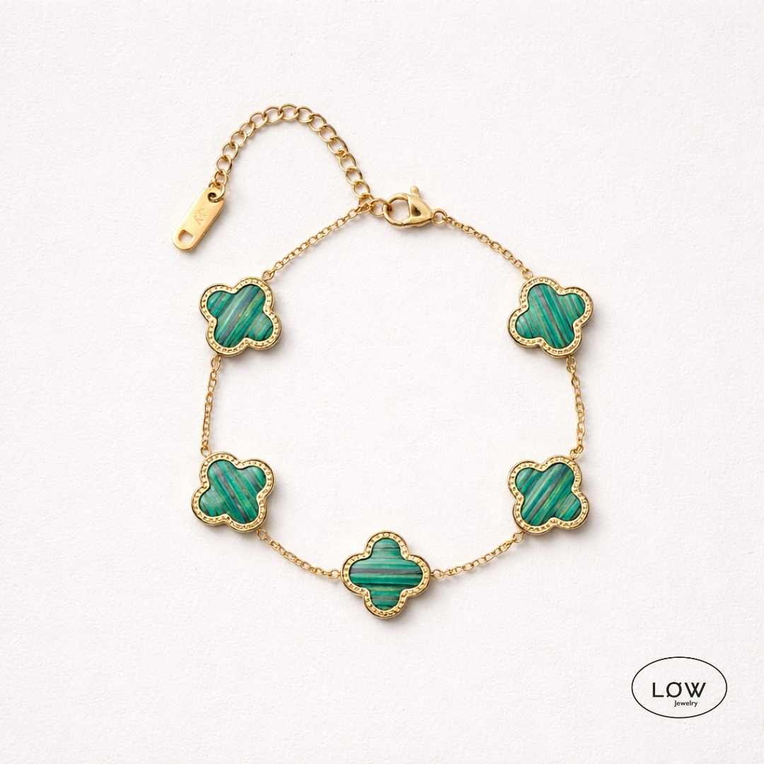 Armbånd kløver kløverarmbånd Color Clover Bracelet – 18K Gold fra LØW Jewelry