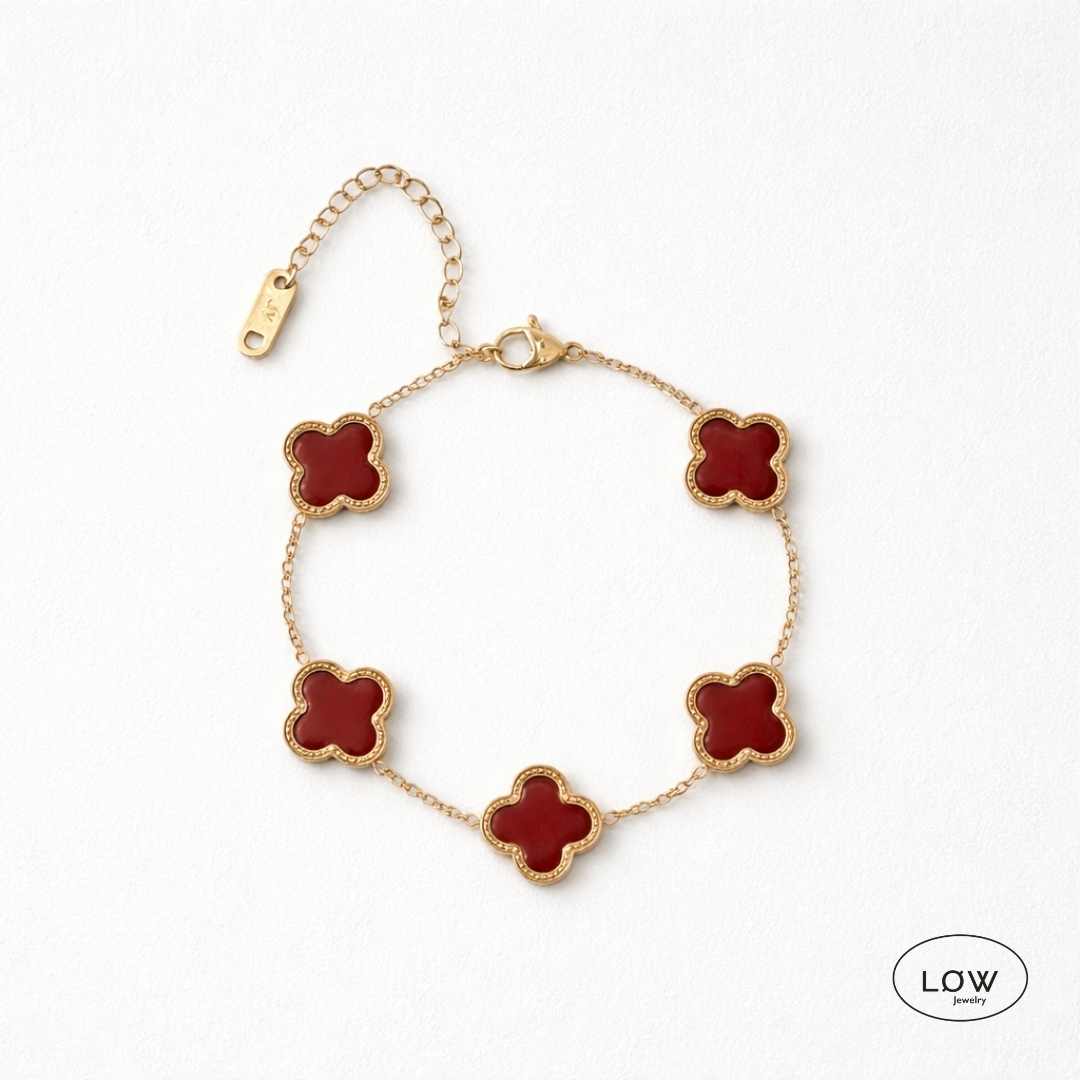 Armbånd kløver kløverarmbånd Color Clover Bracelet – 18K Gold fra LØW Jewelry