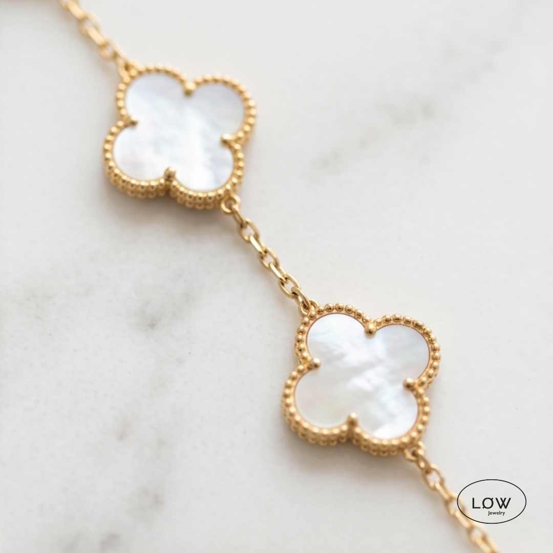 Armbånd kløver kløverarmbånd Color Clover Bracelet – 18K Gold fra LØW Jewelry