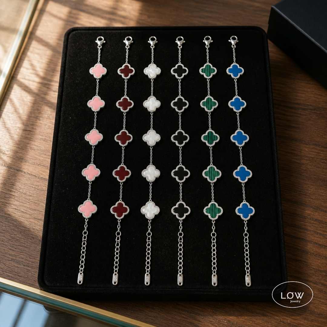 Color Clover Bracelet – 18K White Gold