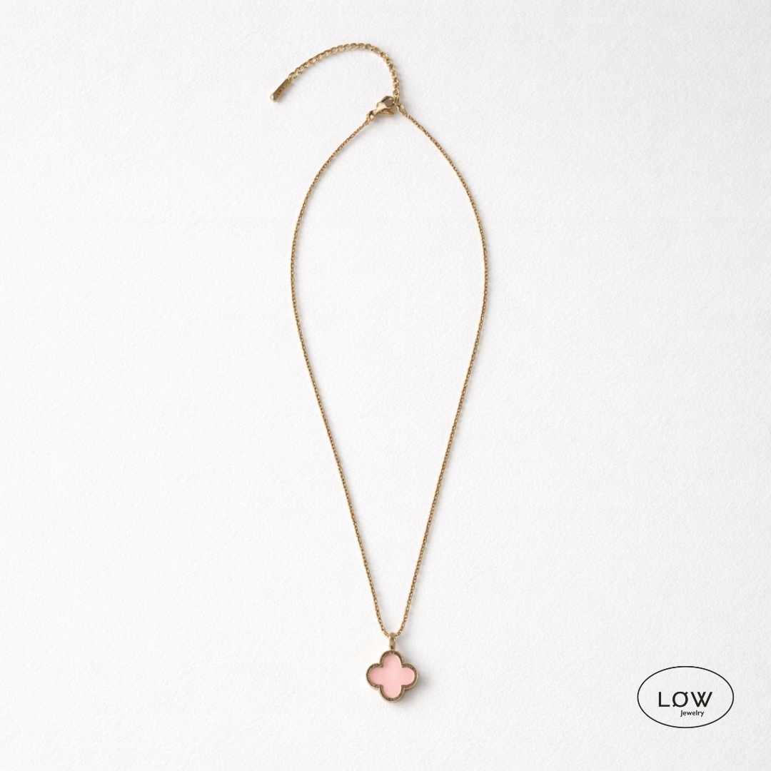Firkløver halssmykke Color Clover Necklace – 18K Gold fra LØW Jewelry