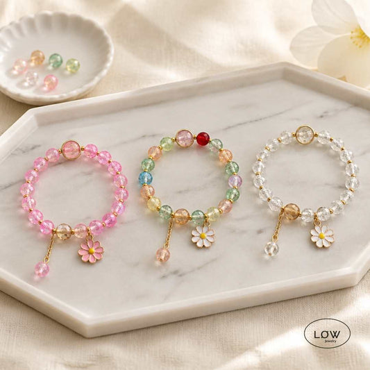 Daisy Bloom Crystal Bracelet fra LØW Jewelry armbånd