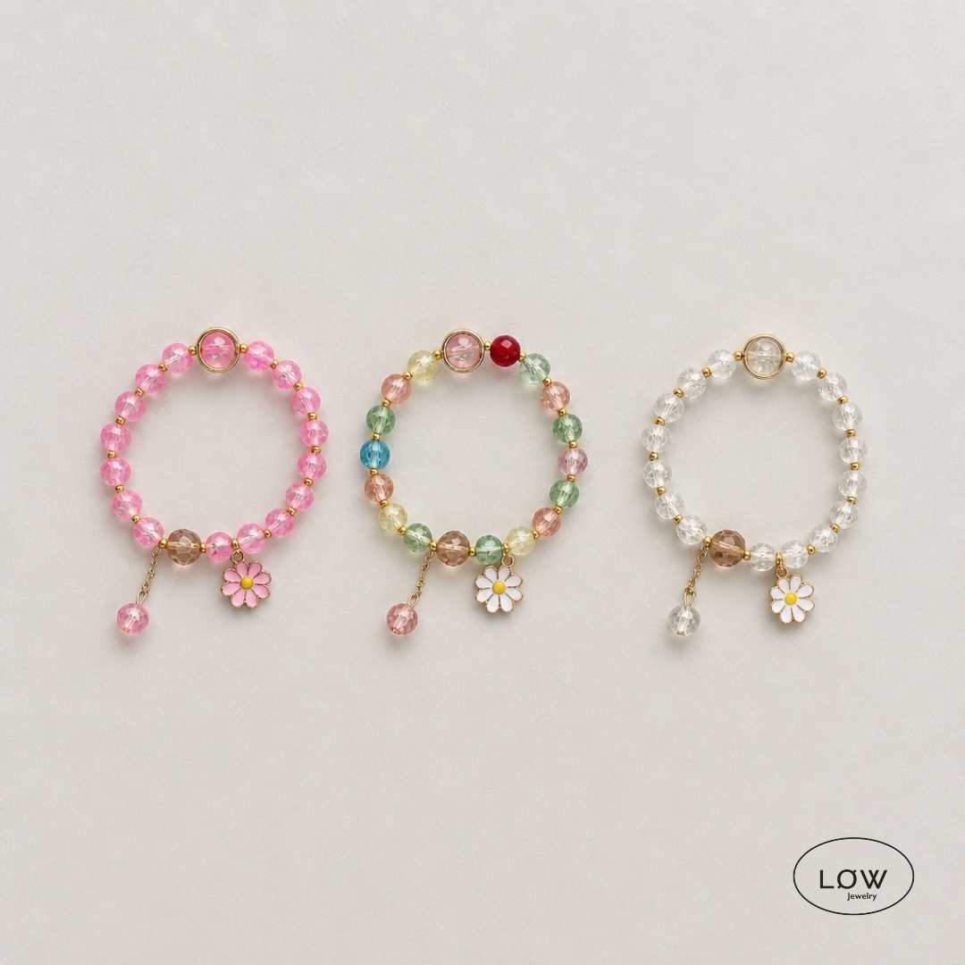 Daisy Bloom Crystal Bracelet fra LØW Jewelry armbånd