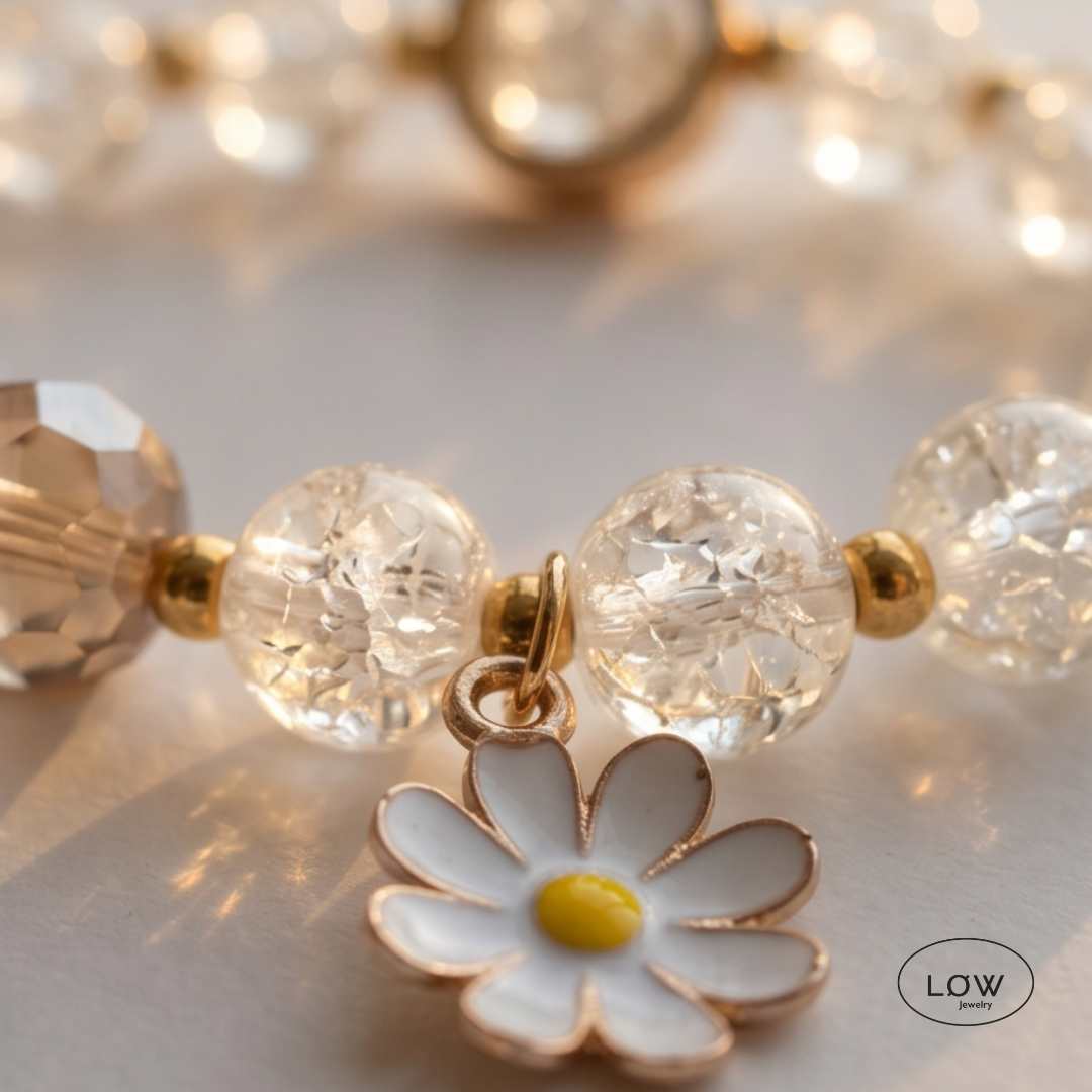 Daisy Bloom Crystal Bracelet fra LØW Jewelry armbånd
