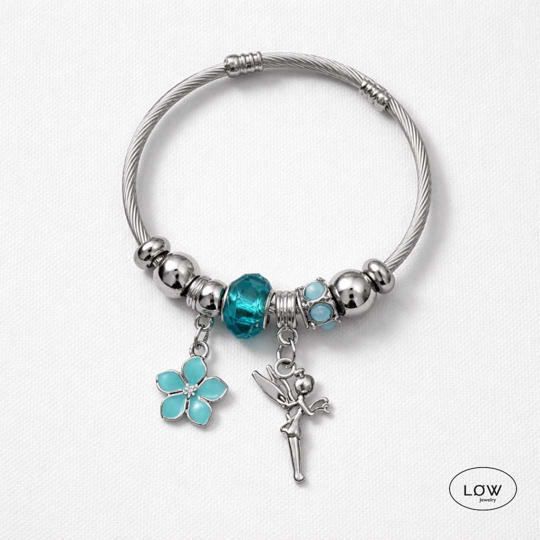Charms armbånd ferdig fylt LØW Jewelry Fantasy Charm Bracelet LØW Turkis