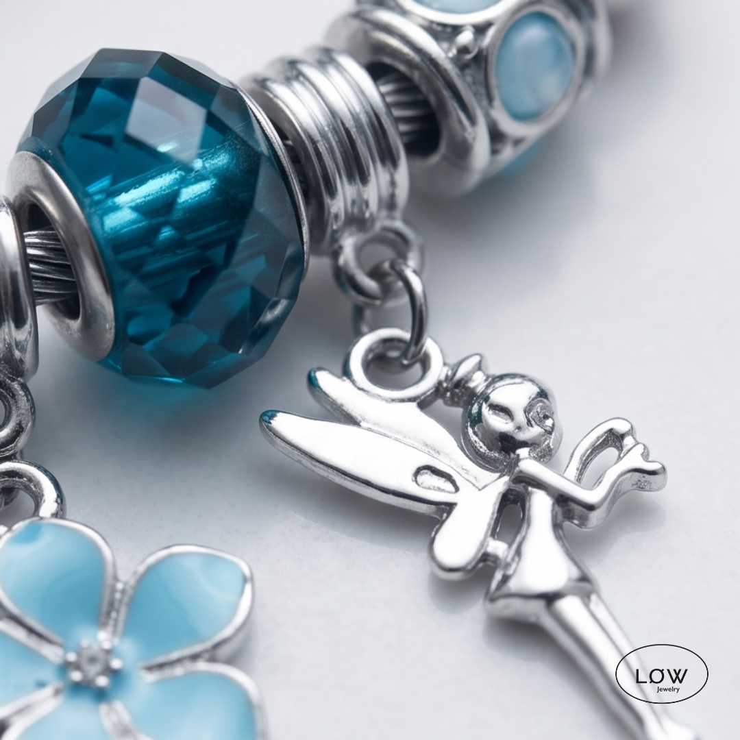 Charms armbånd ferdig fylt LØW Jewelry Fantasy Charm Bracelet LØW Turkis