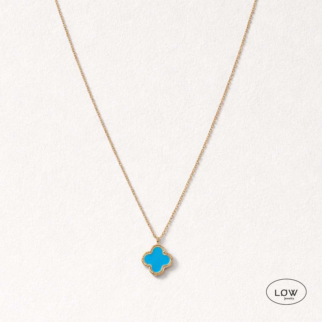 Firkløver halssmykke Color Clover Necklace – 18K Gold fra LØW Jewelry