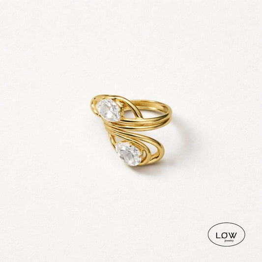 Flowing Zircon Open Ring