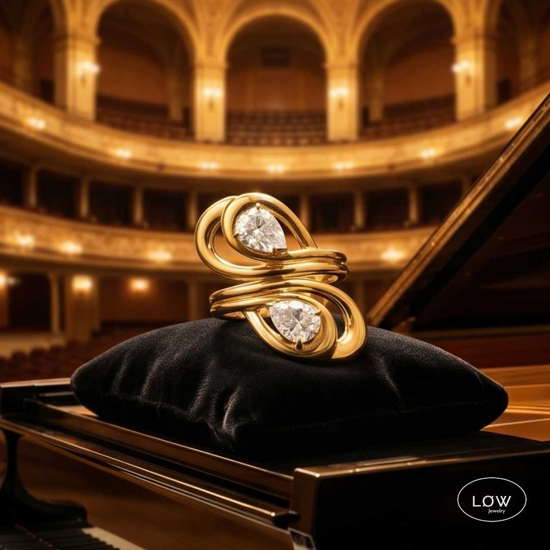 Flowing Zircon Open Ring