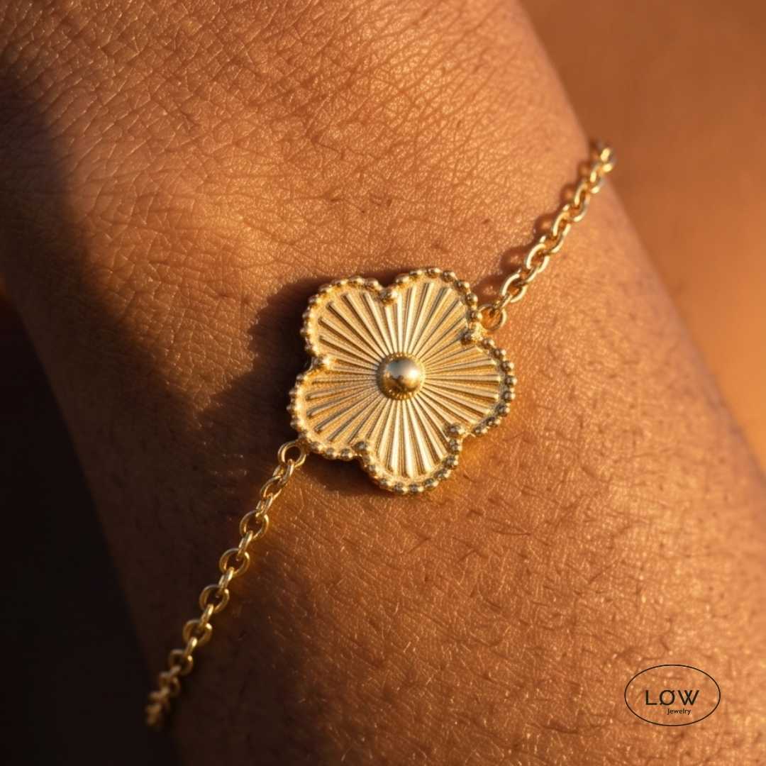 Armbånd Golden Clover Chain Bracelet LØW Jewelry
