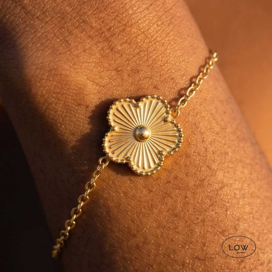 Armbånd Golden Clover Chain Bracelet LØW Jewelry
