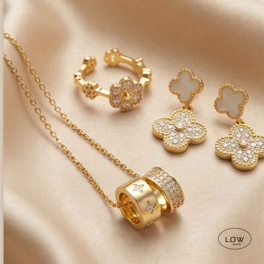 Golden Clover Jewelry Bundle fra LØW Jewelry smykkesett tilbud 