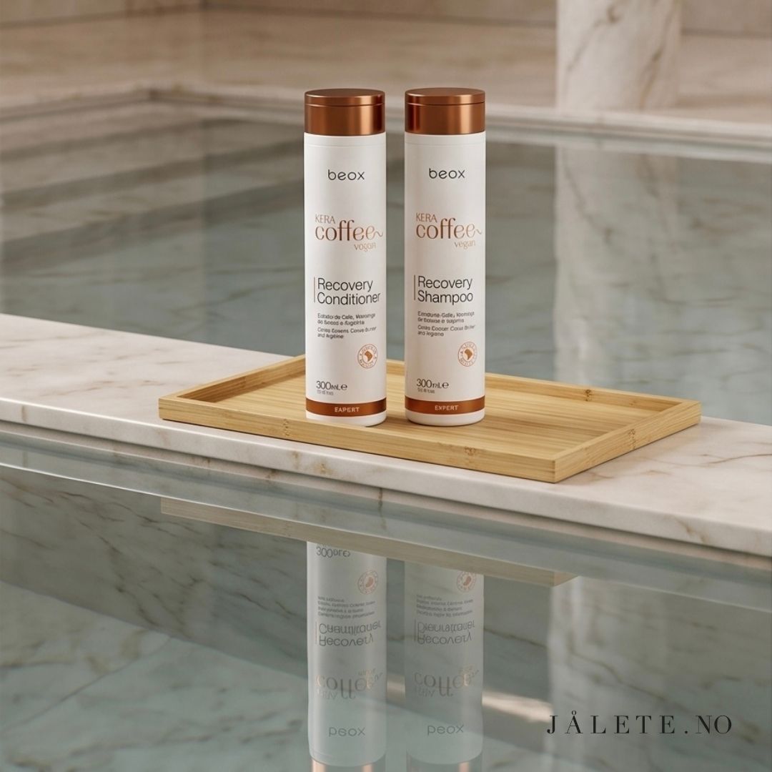KeraCoffee Vegan Shampoo & Conditioner gir pleie, fuktighet og glans til keratinbehandlet, tørt, slitt og frizzy hår.
